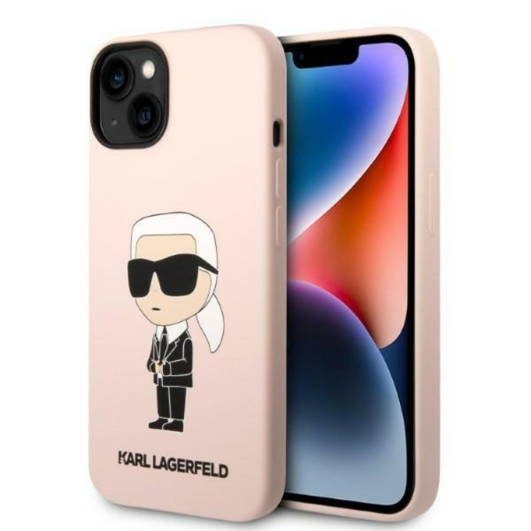 KARL LAGERFELD Karl Lagerfeld iPhone 14 Plus Skal Silicone Ikonik - Rosa