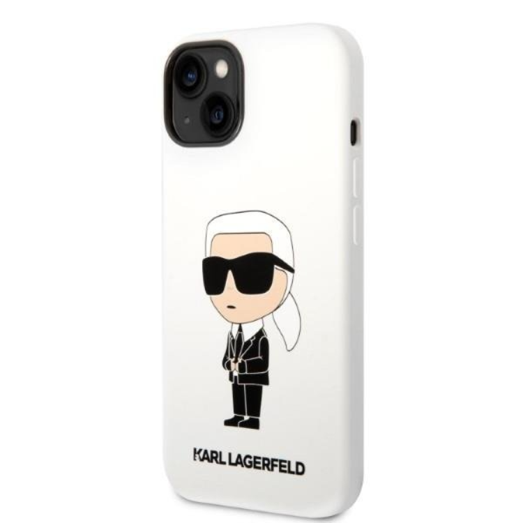KARL LAGERFELD Karl Lagerfeld iPhone 14 Plus Skal Silicone Ikonik - Vit