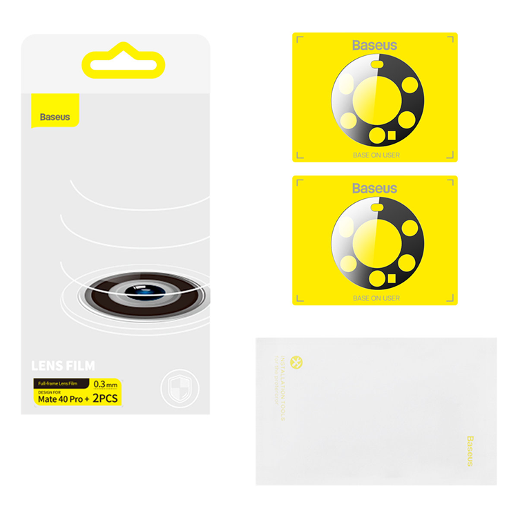 BASEUS Baseus Huawei Mate 40 Pro Plus Kameralinsskydd Härdat Glas Rengörings kit