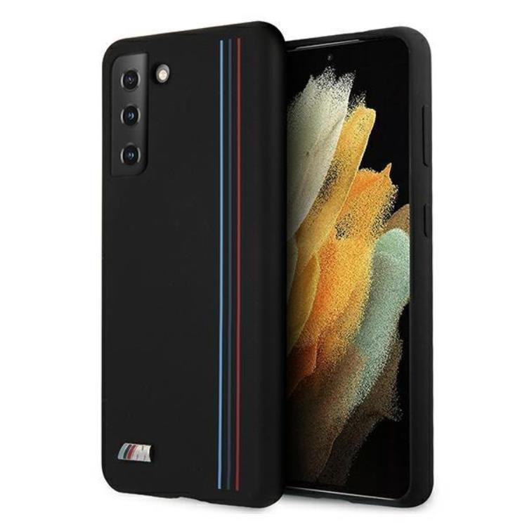 BMW BMW Silicone Stripes M Collection Skal Galaxy S21 Plus 5G - Svart