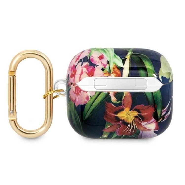Guess Guess AirPods 3 Skal Flower Strap - Blå