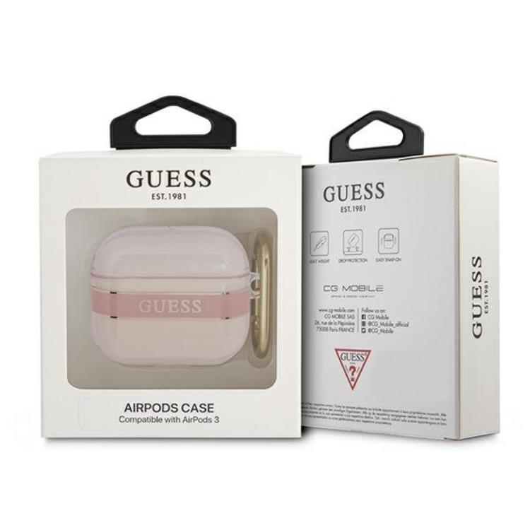 Guess Guess AirPods 3 Skal Strap Collection - Rosa