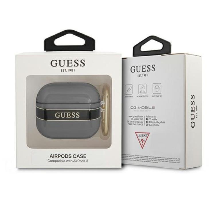 Guess Guess AirPods 3 Skal Strap Collection - Svart