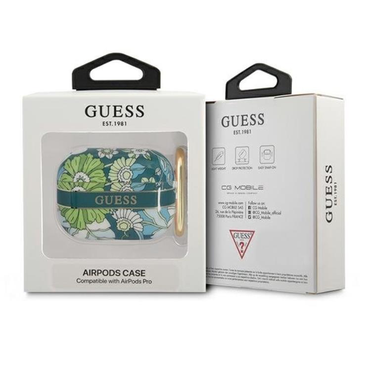 Guess Guess AirPods Pro Skal Flower Strap Collection - Grön
