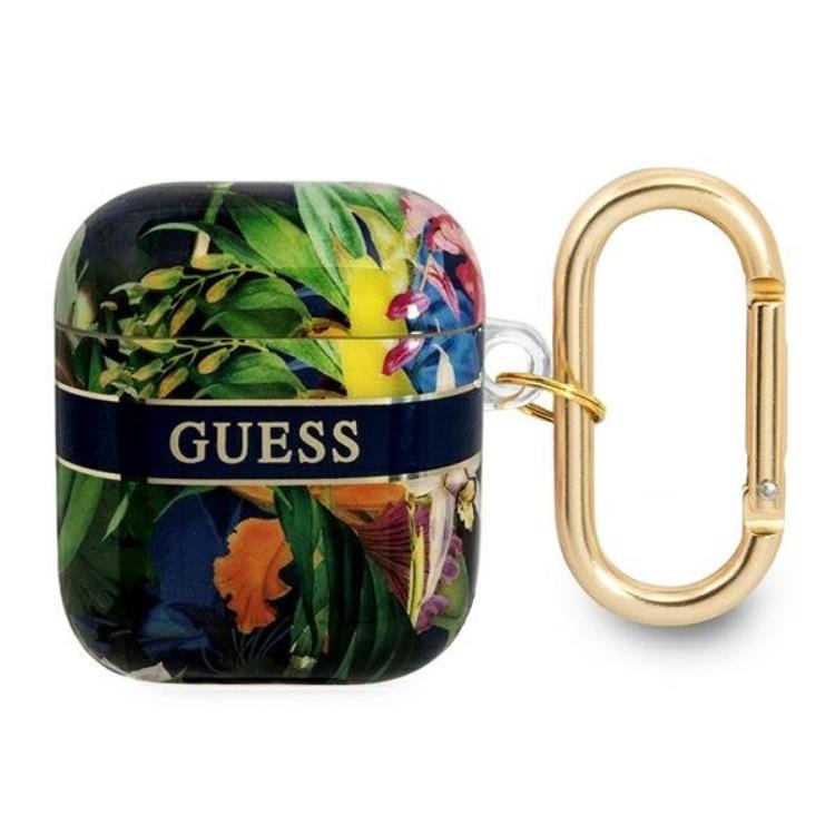Guess Guess AirPods Skal Flower Strap Collection - Blå