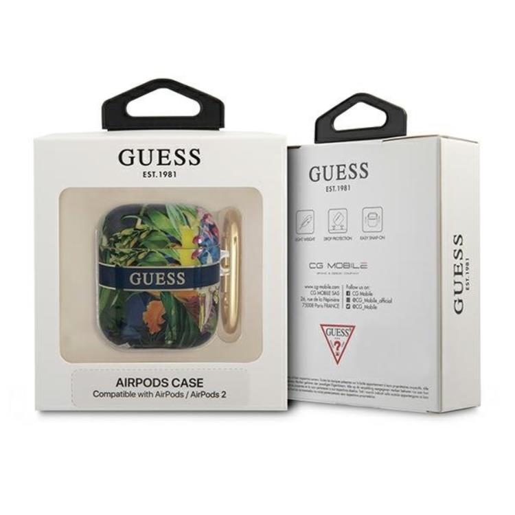 Guess Guess AirPods Skal Flower Strap Collection - Blå