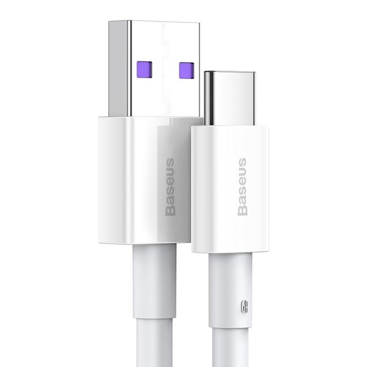 BASEUS Baseus Superior USB-C till USB-A kabel 66 W 1m - Vit