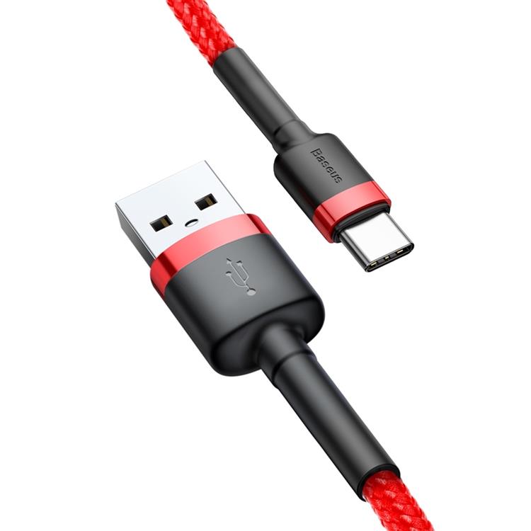 BASEUS Baseus Cafule USB-C till USB-A kabel 3A 0.5M - Röd