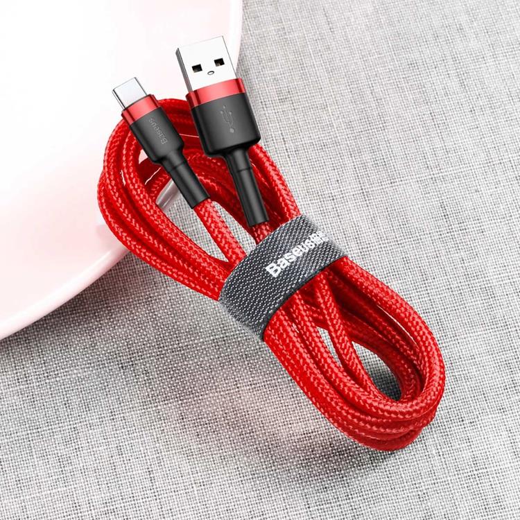 BASEUS Baseus Cafule USB-C till USB-A kabel 3A 0.5M - Röd