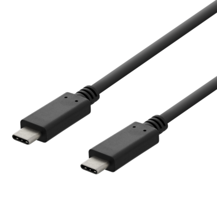 UTGATT1 Deltaco USB-C till USB-C 3A Kabel 1m - Svart