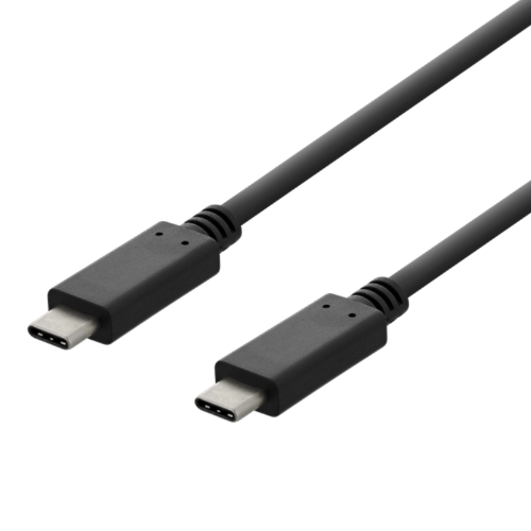 UTGATT1 Deltaco USB-C till USB-C 3A Kabel 2m - Svart