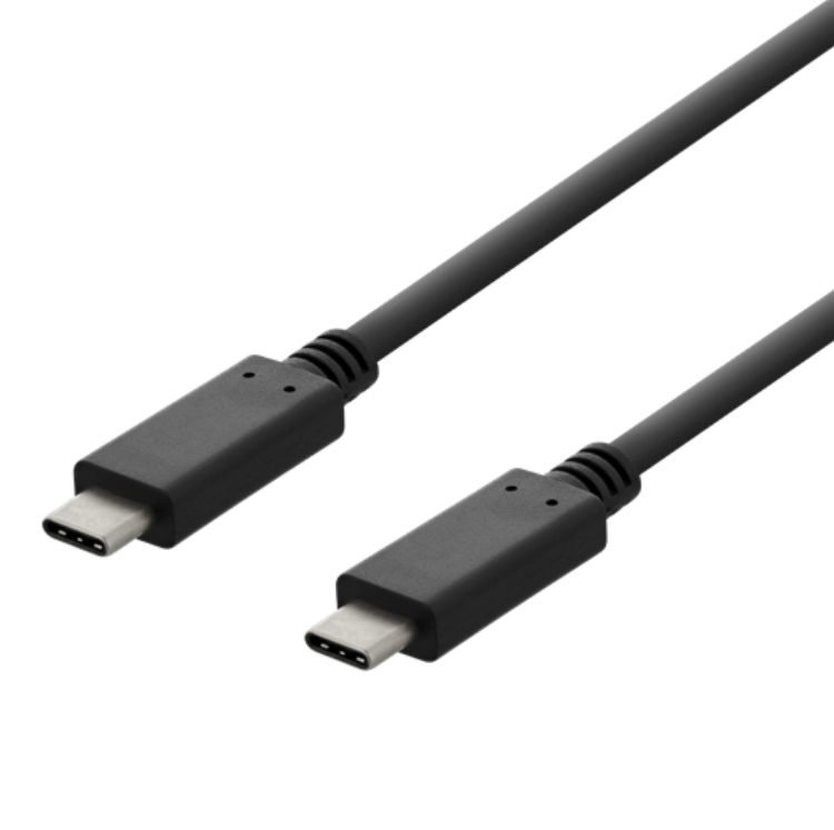 UTGATT1 Deltaco USB-C till USB-C 3A Kabel 3m - Svart