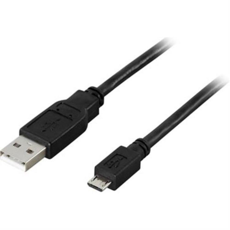 UTGATT1 Deltaco Typ-A Till Micro USB Kabel 5m - Svart