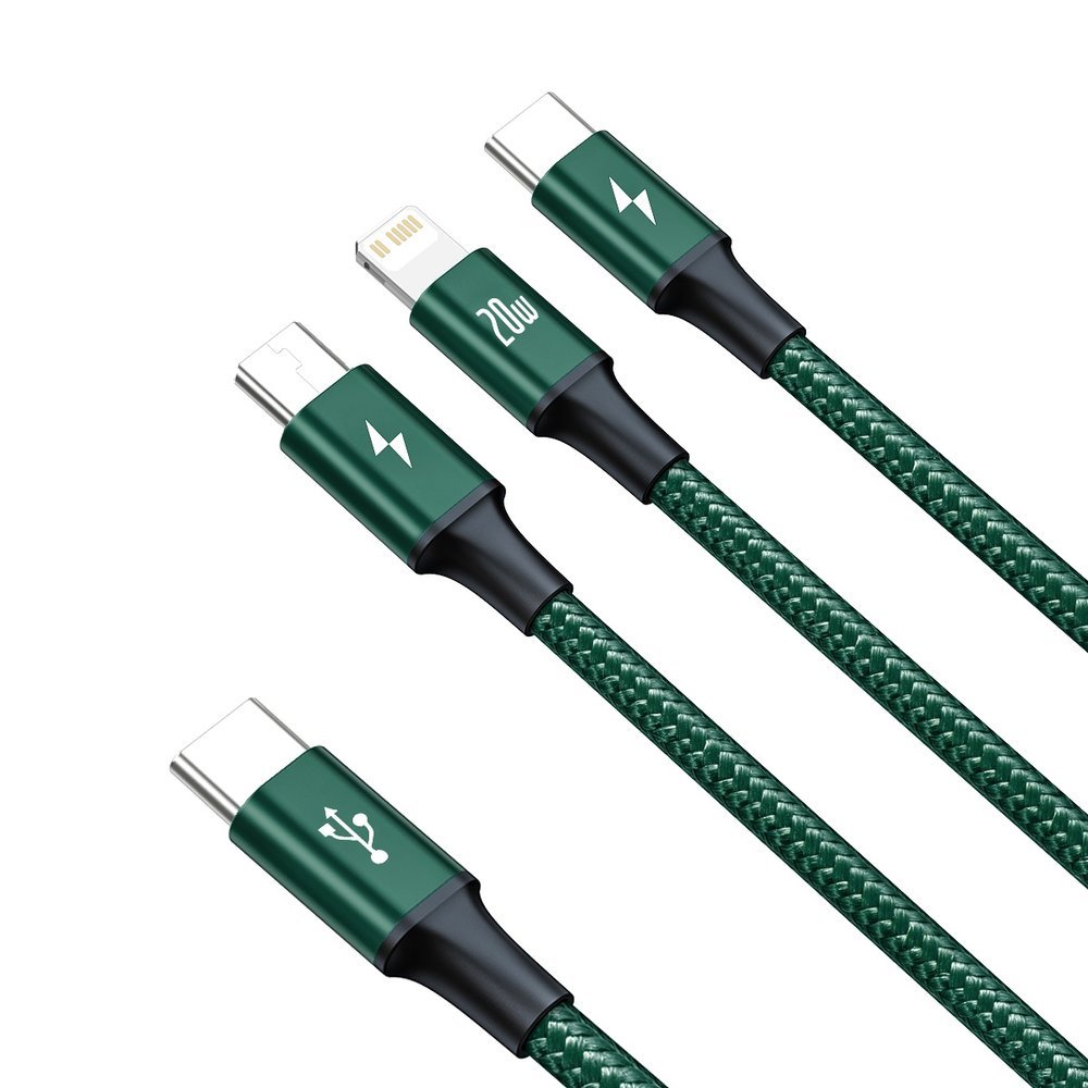 BASEUS Baseus 3in1 USB-A till USB-C Lightning microUSB kabel 1.5m