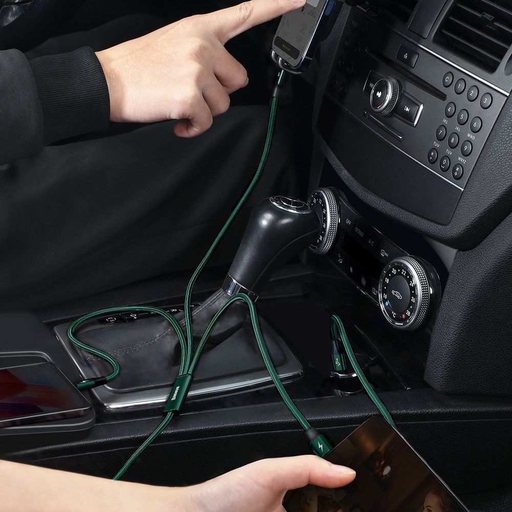 BASEUS Baseus 3in1 USB-A till USB-C Lightning microUSB kabel 1.5m