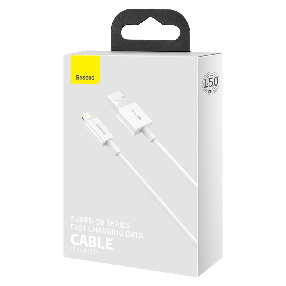 BASEUS Baseus Superior USB-A till Lightning kabel 1.5m - Vit