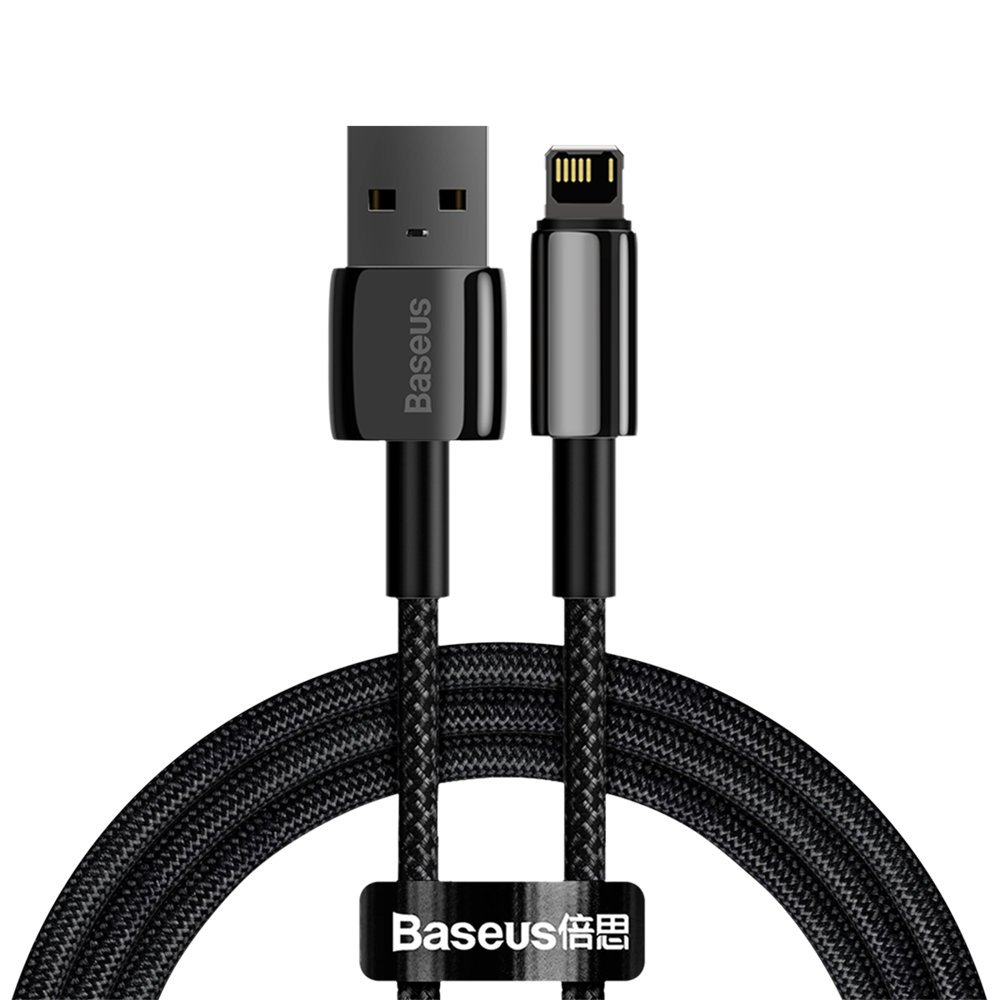 BASEUS Baseus Tungsten USB-A till Lightning kabel 1m - Svart