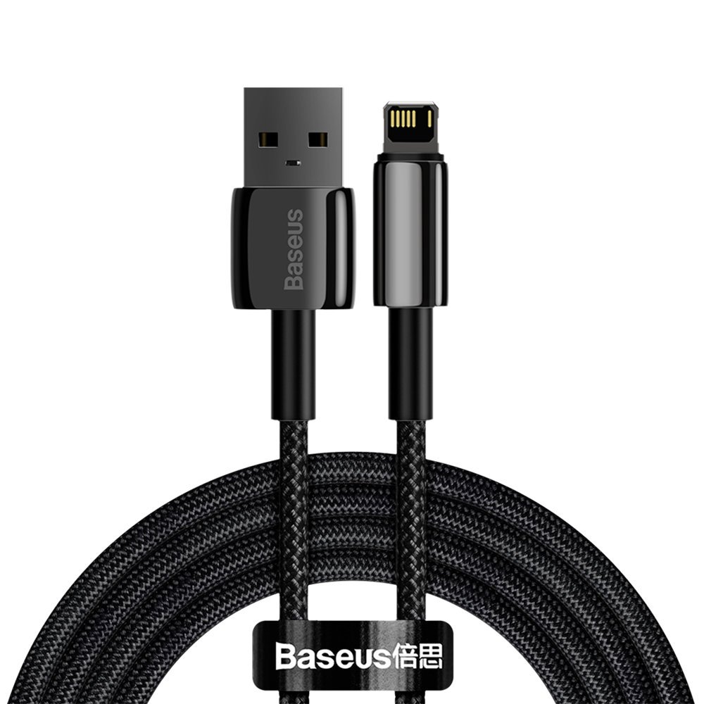 BASEUS Baseus Tungsten USB-A till Lightning kabel 2m - Svart