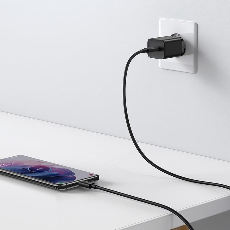 BASEUS Baseus EU Super Väggladdare USB-C Kabel 1m 25W - Svart