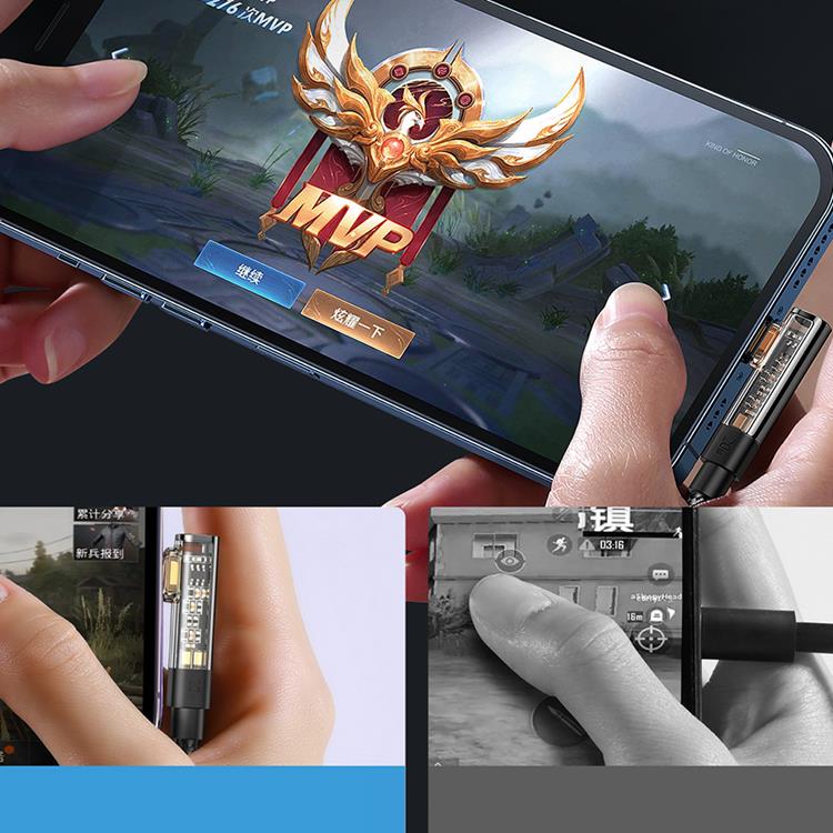 Joyroom Joyroom Angled USB-A till Lightning kabel 1.2m - Svart