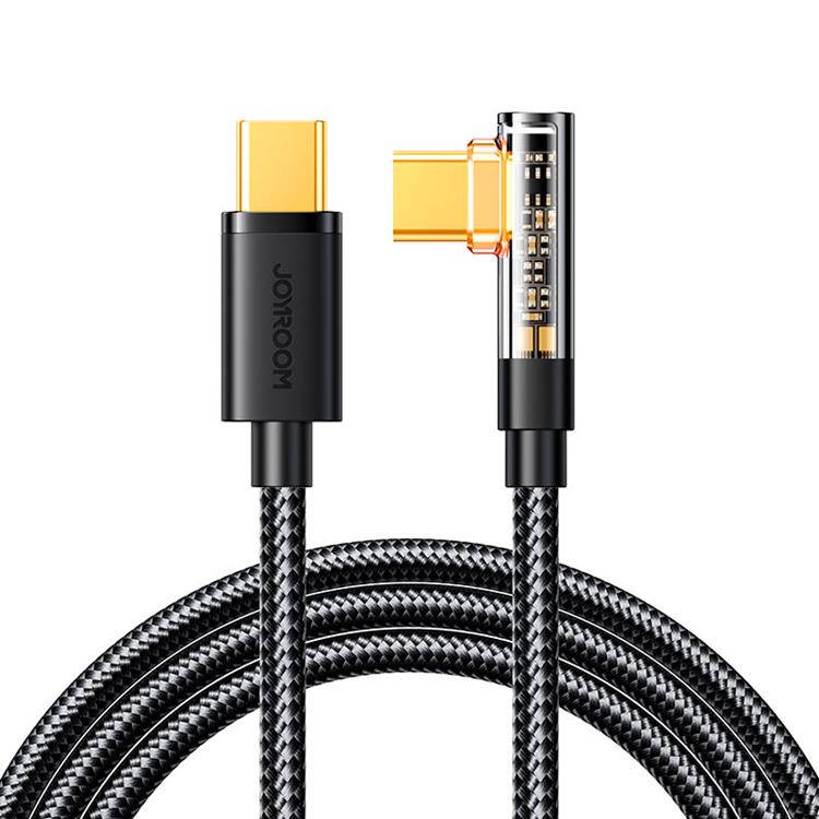 Joyroom Joyroom Angled USB-C till USB-C kabel 100W 1.2m - Svart