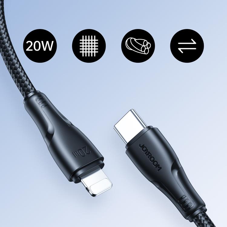 Joyroom Joyroom Surpass USB-C till Lightning kabel 20W 1.2m - Svart