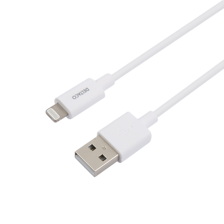 UTGATT1 Deltaco USB-A Till Lightning Kabel 2m - Vit