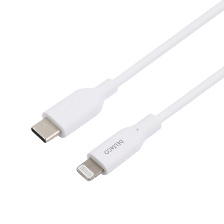 UTGATT1 Deltaco USB-C Till Lightning Kabel 2m - Vit