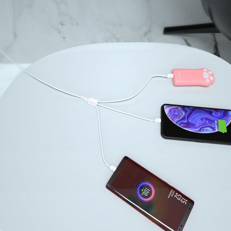 Dudao Dudao 3in1 USB-A till USB-C Lightning microUSB kabel 6A 1.2m