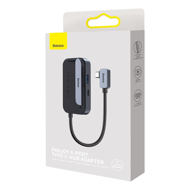 BASEUS Baseus 6in1 Universal HUB USB-C - Mörk Grå