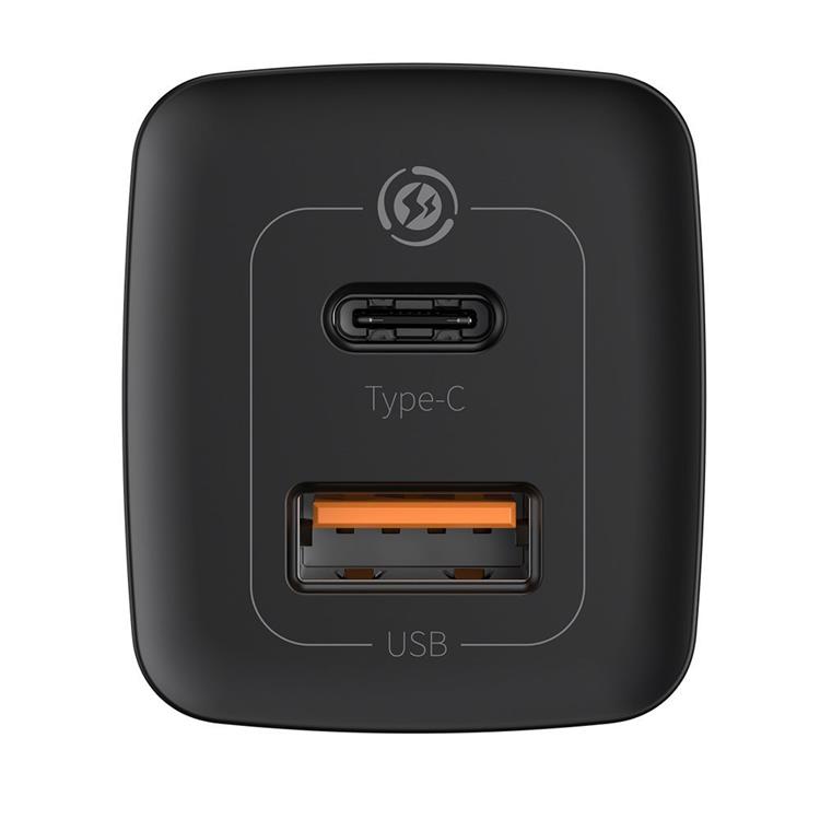 BASEUS Baseus GaN2 Väggladdare USB Till USB-C 65W - Svart