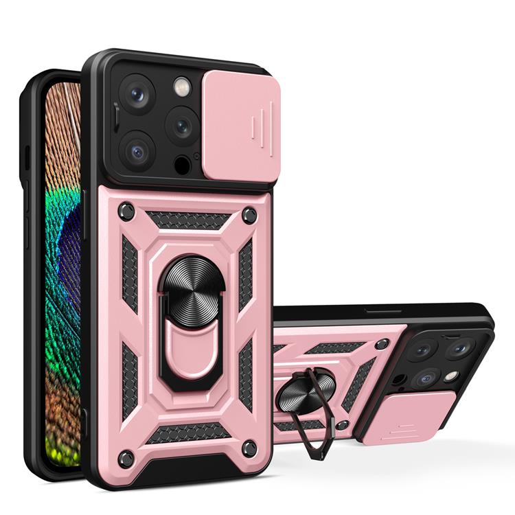 OEM Mobilskal till iPhone 15 Pro Camshield Hybrid Armor - Rosa