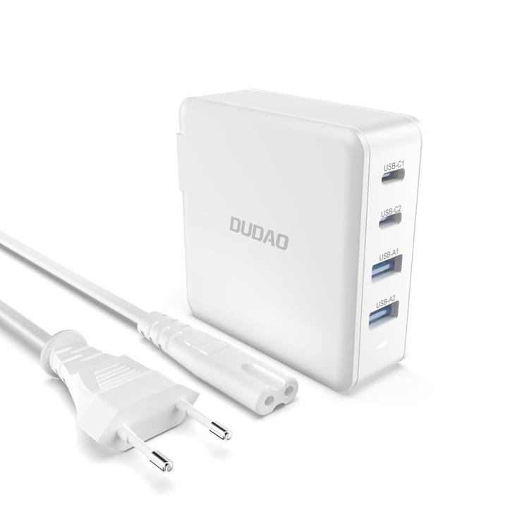 Dudao Dudao GaN Väggladdare 2 x USB Till 2x USB-C 100W - Vit
