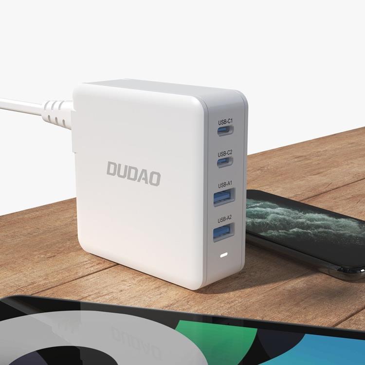 Dudao Dudao GaN Väggladdare 2 x USB Till 2x USB-C 100W - Vit