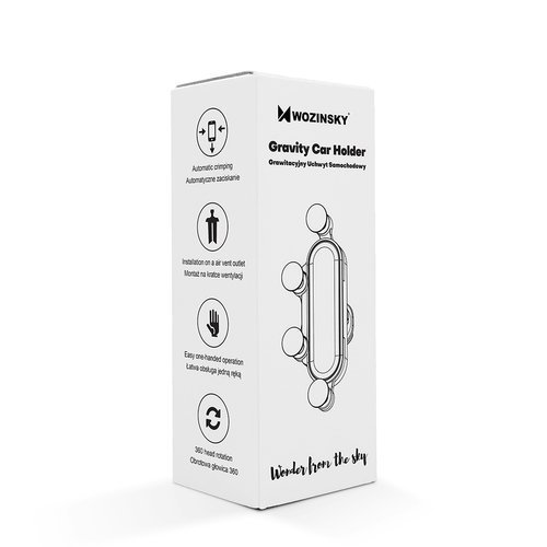 Wozinsky Wozinsky Gravity Car Telefon Hållare Air - Svart