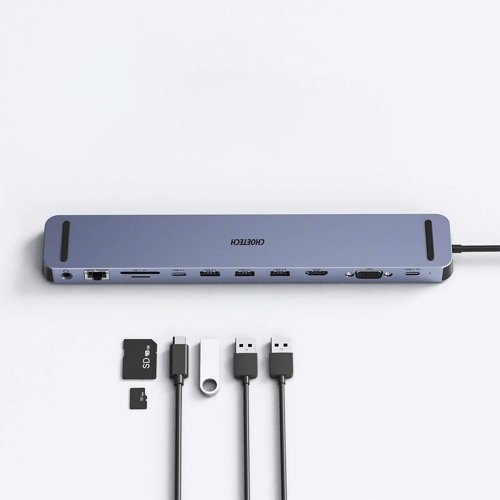 Choetech Choetech Docking Station HUB USB-C - Grå