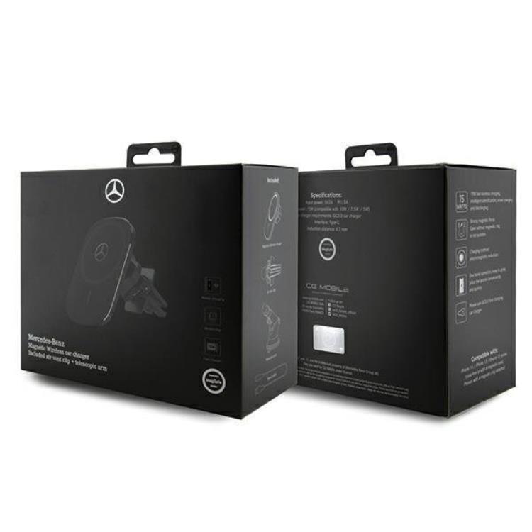 Mercedes Mercedes Magsafe Bilhållare Trådlös Laddare 15W Luftventil
