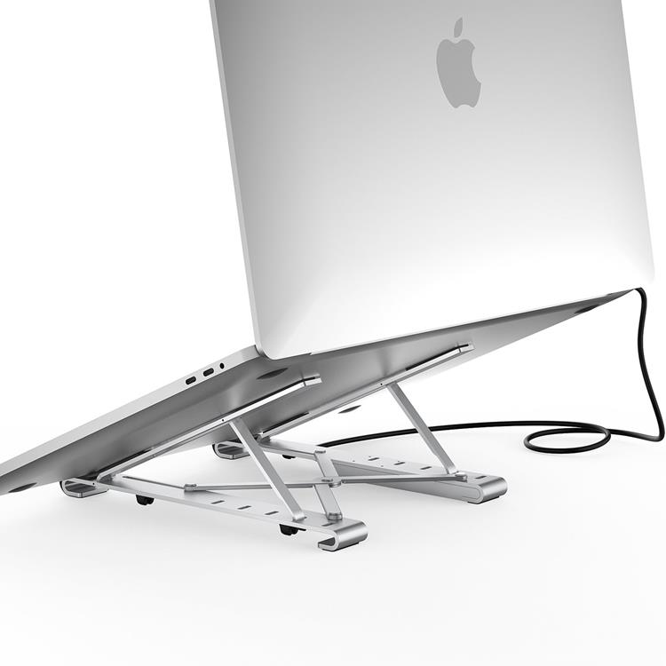 Choetech Choetech 7in1 Multifunctional HUB USB-C Till Laptop Stativ - Svart