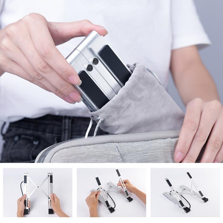 Choetech Choetech 7in1 Multifunctional HUB USB-C Till Laptop Stativ - Svart