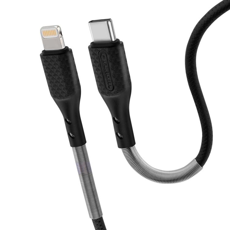 Forcell Forcell Carbon USB-C till Lightning kabel 27W 1m - Svart