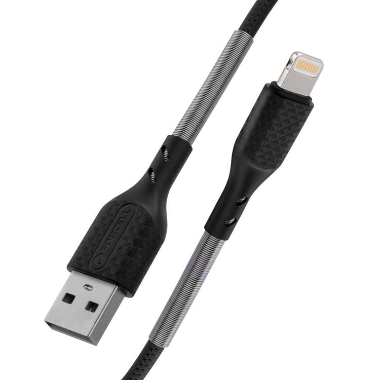 Forcell Forcell Carbon USB Till Lightning Kabel 1m - Svart