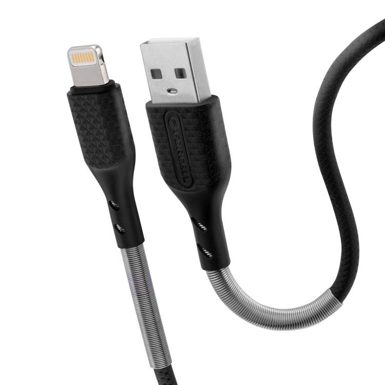 Forcell Forcell Carbon USB Till Lightning Kabel 1m - Svart