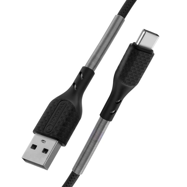 Forcell Forcell Carbon USB-C till USB-A kabel 1m - Svart