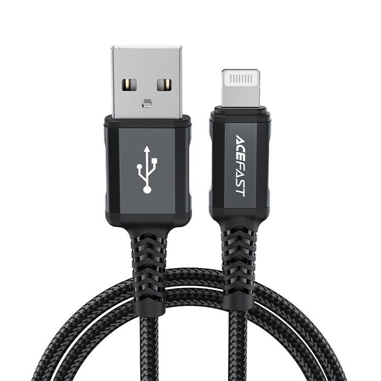 Acefast Acefast USB-A till Lightning kabel 1.8m - Svart