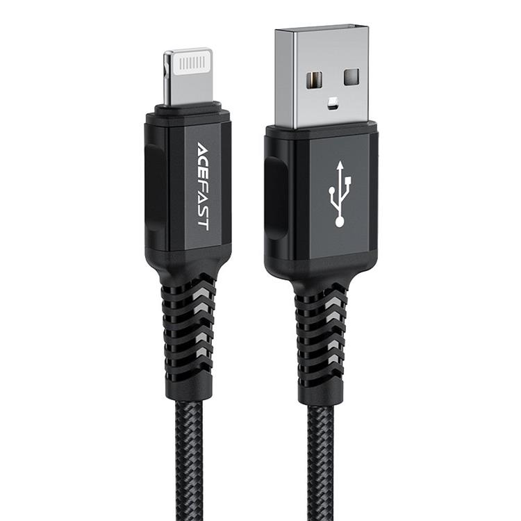 Acefast Acefast USB-A till Lightning kabel 1.8m - Svart