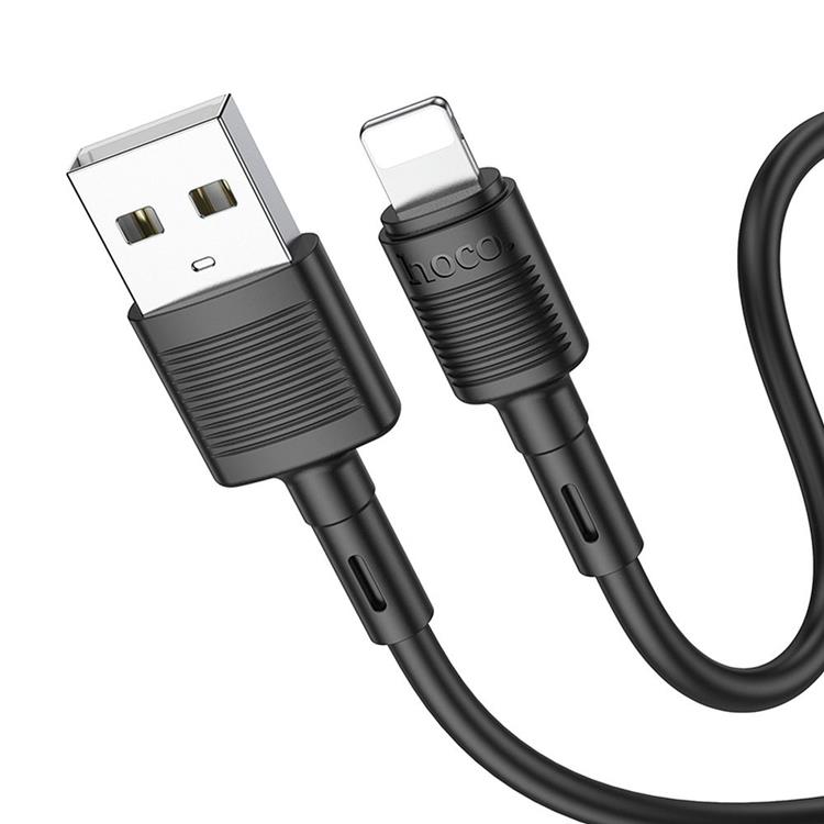 Hoco Hoco USB-A Till Lightning Kabel 1m - Svart