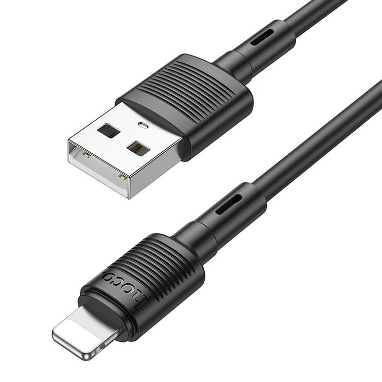 Hoco Hoco USB-A Till Lightning Kabel 1m - Svart