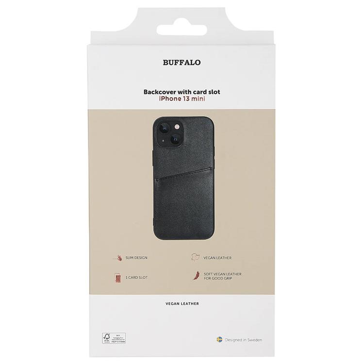 BUFFALO Buffalo iPhone 13 Mini Skal Korthållare - Svart