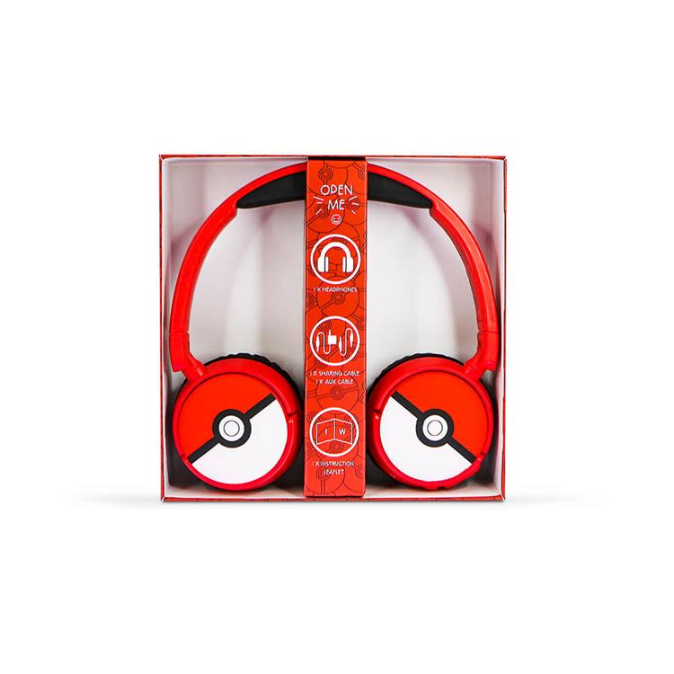 POKEMON POKEMON Junior On-Ear Trådlösa Hörlurar - Röd