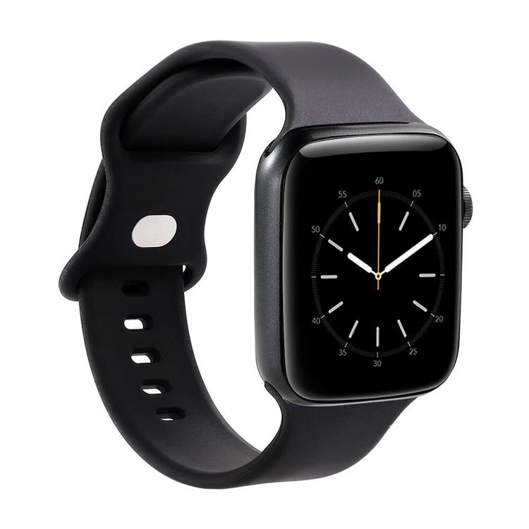 GEAR GEAR Apple Watch 4/5/6/7/8/SE (42/44/45mm) Silikon Armband - Svart